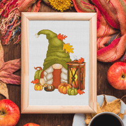 counted cross stitch pattern - autumn female