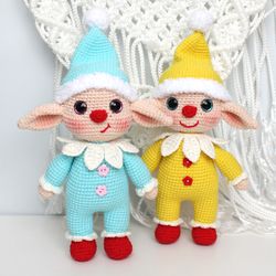 little elf crochet pattern pdf in english - amigurumi toy christmas gnome diy crochet tutorial