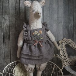 llama soft toy llama handmade doll interior toy children's room decor birthday gift for daughter sister wife girlfriend