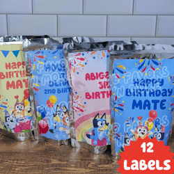 bluey inspired caprisun labels, bluey inspired juice pouch labels, bluey inspired capri sun labels, bluey favors