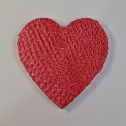 3d acrylic painting on magnetic canvas board heart texture