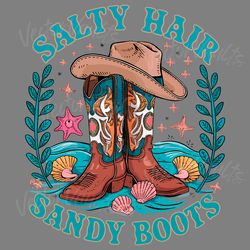 cowgirl summer salty hair sandy boots png