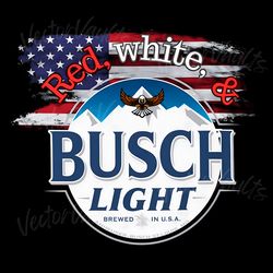 red white and busch light patriotic beer png