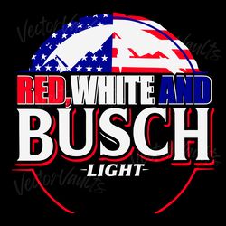 red white and busch light american flag svg