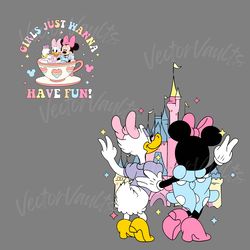 girls just wanna have fun disney minnie daisy svg