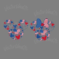 mickey and minnie mouse merica 4th of july svg