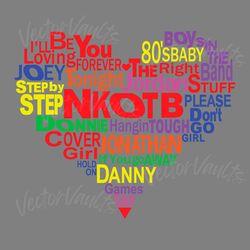 nkotb heart mixtape tour blockhead svg digital download files