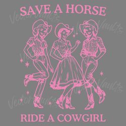 vintage lesbian save a horse ride a cowgirl svg