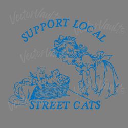 cute kitten support local street cats svg