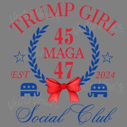 trump girl maga social club est 2024 png