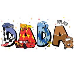 retro dada disney pixar cars png digital download files