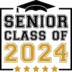 senior class of 2024 bye school png digital download files