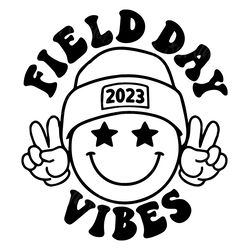 field day vibes 2023 smiley face png digital download files