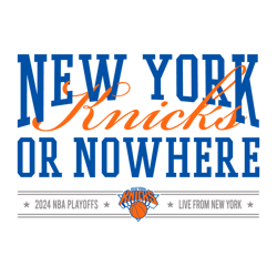 new york knicks or nowhere 2024 nba playoffs svg