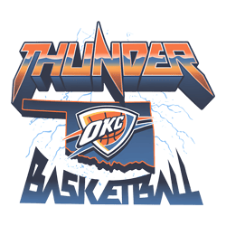 thunder basketball logo team png