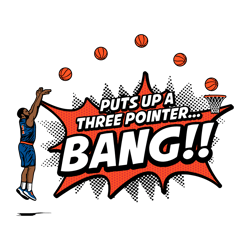 bang puts up a three pointer basketball knicks svg