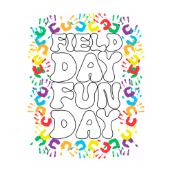 field day fun day colorful hands svg