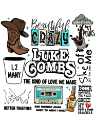 luke combs country music song png