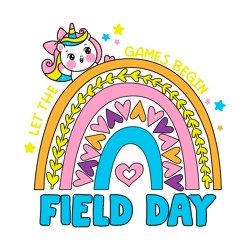 let the games begin field day rainbow svg