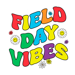 floral field day vibes funny education svg