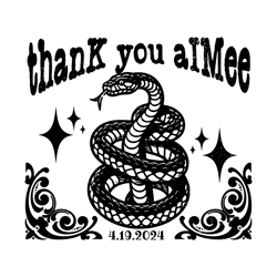thank you aimee tortured poets snake svg