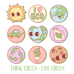 think green live green happy earth day png