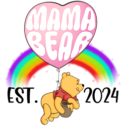 mama bear est 2024 winnie the pooh png