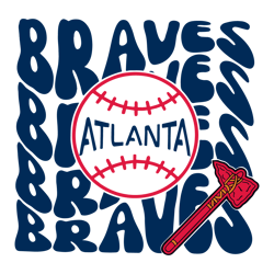 retro atlanta braves baseball svg