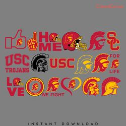 u-s-c trojans football team svg digital download files