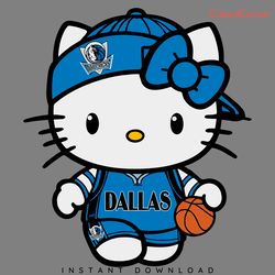 hello kitty dallas mavericks nba basketball svg