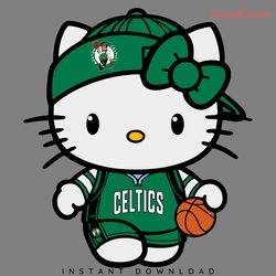 hello kitty boston celtics nba basketball svg