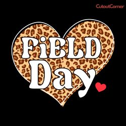 field day 2024 leopard heart svg digital download files