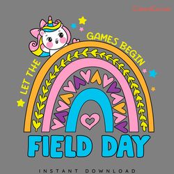let the games begin field day rainbow svg