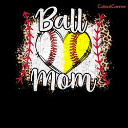 vintage ball mom softball season png digital download files