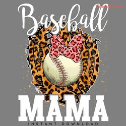 leopard baseball mama softball png digital download files