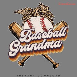 funny baseball grandma leopard softball png