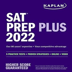 sat prep plus 2022: 5 practice tests, proven strategies, online, video (kaplan test prep) by kaplan test prep