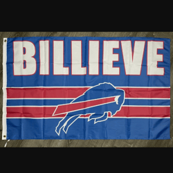 buffalo bills billieve flag 3x5 ft blue sports banner man-cave garage