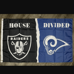 oakland raiders vs los angeles rams house divided flag 3x5 ft banner new