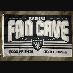 las vegas oakland raiders fan cave flag 3x5 ft sports banner man-cave garage