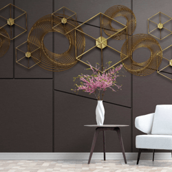 living room decoration with 3d peel and stick wallpaper