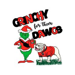 grinchy for them dawgs georgia bulldogs football svg