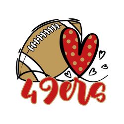 49ers football heart svg cricut digital download