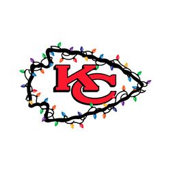 kansas city chiefs logo christmas light svg digital download