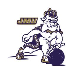 retro jmu football bowling dukes svg