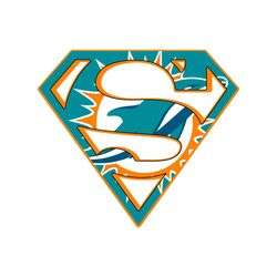 the miami dolphins superman logo svg