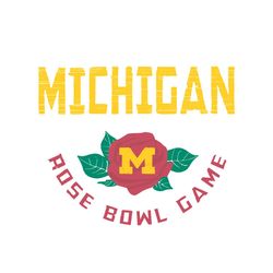 retro michigan wolverines 2024 playoff rose bowl game svg