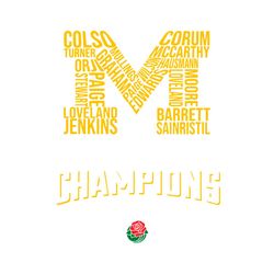 michigan 2024 rose bowl champions go blue svg