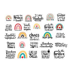 teacher tote bag svg bundle digital download files