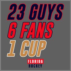23 guys 6 fans 1 cup florida hockey svg digital download files